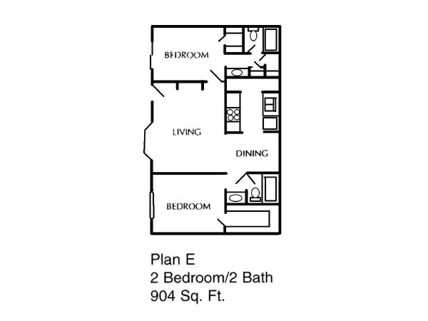 Plan E 1912 floor plan